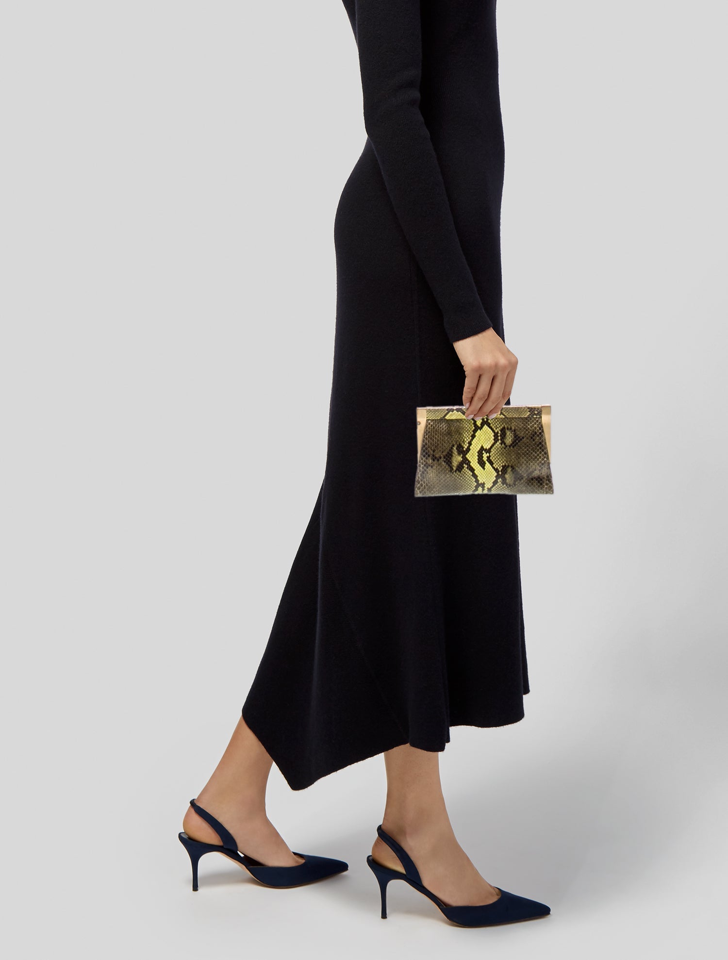 Michael Kors Collection Embossed Leather Minaudière