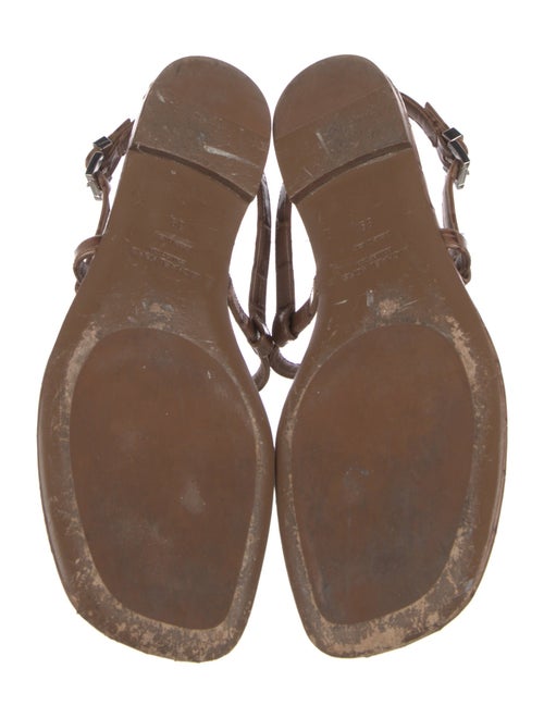 Michael Kors Collection Leather Animal Print Slingback Flats