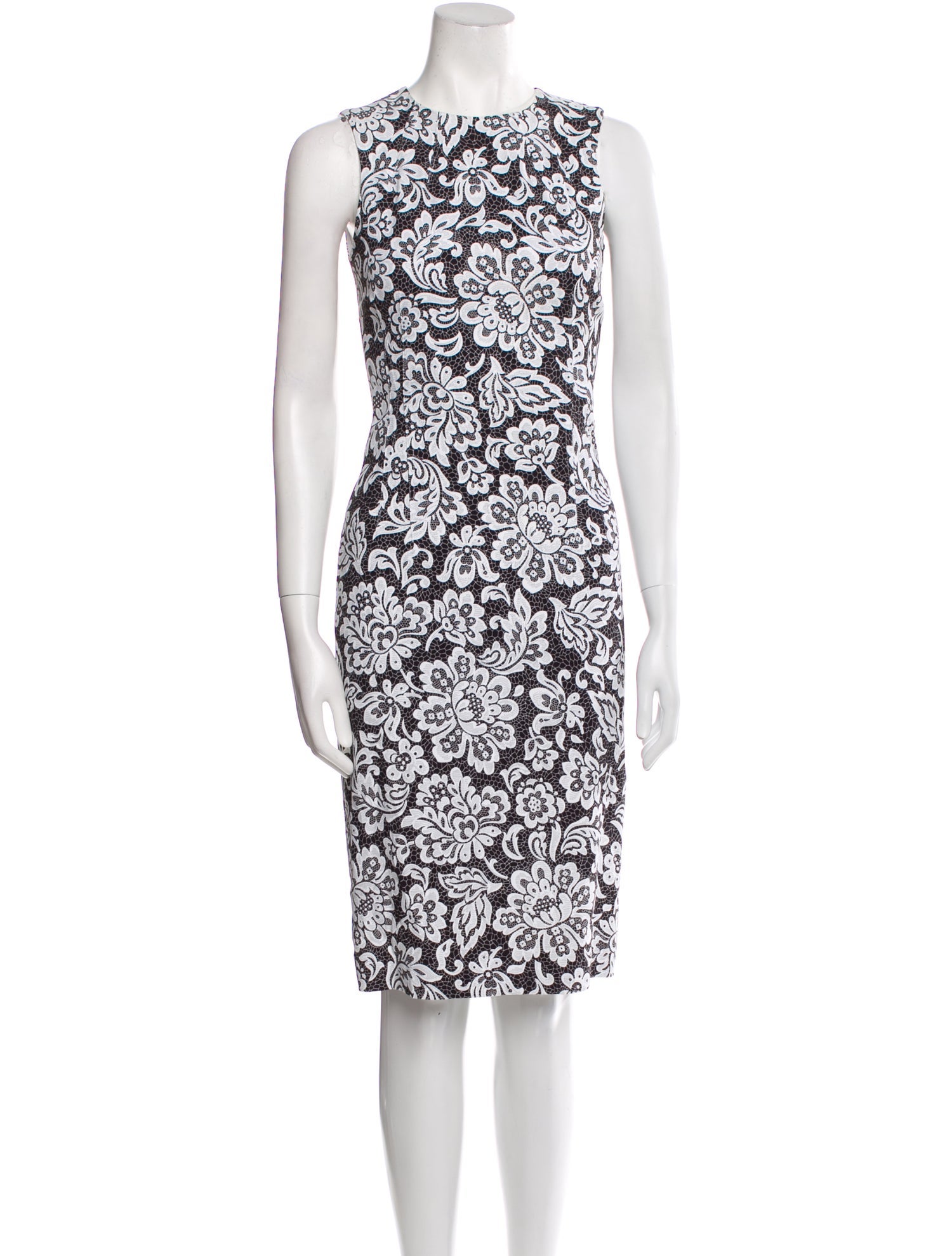 Michael Kors Collection Floral Print Knee-Length Dress