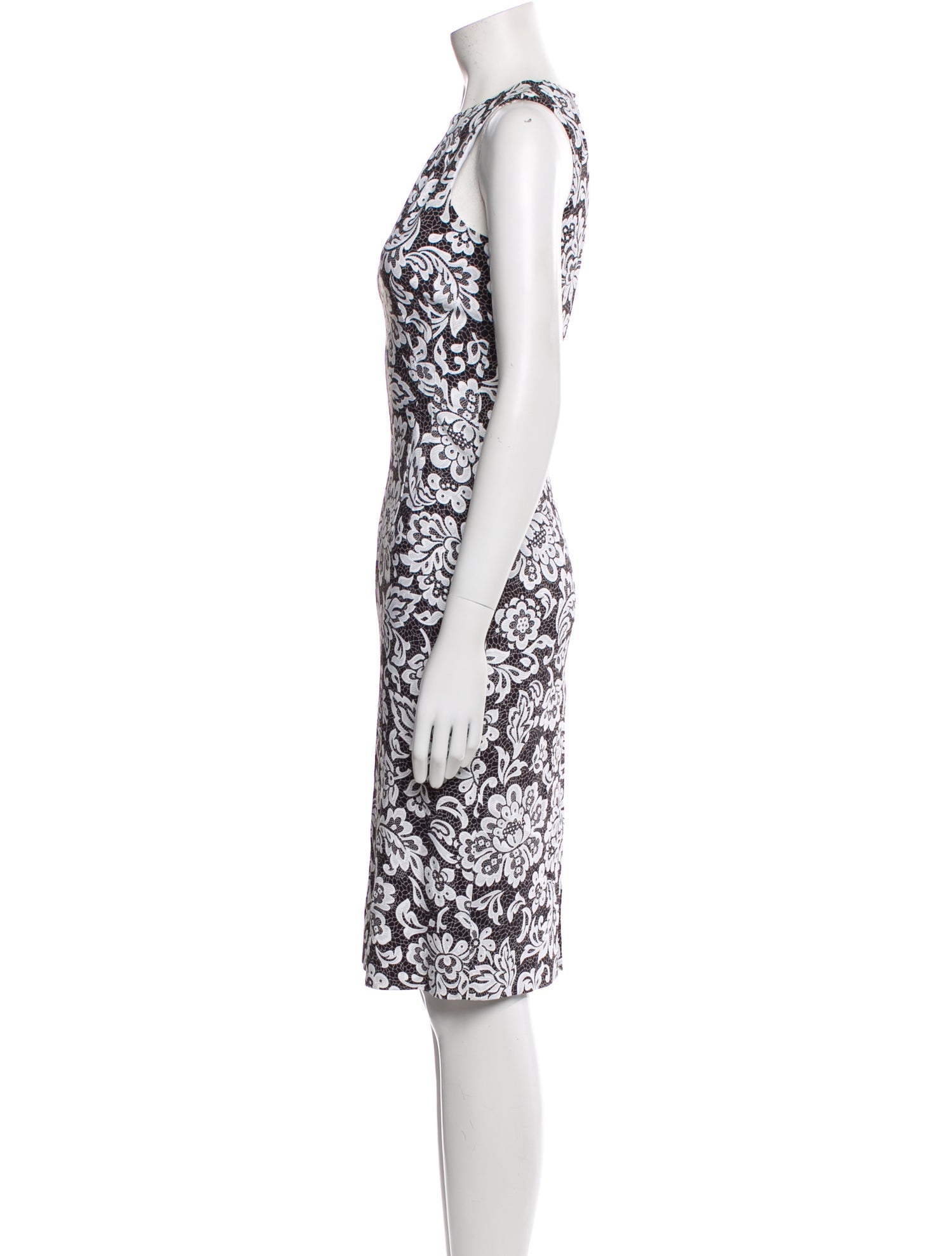 Michael Kors Collection Floral Print Knee-Length Dress