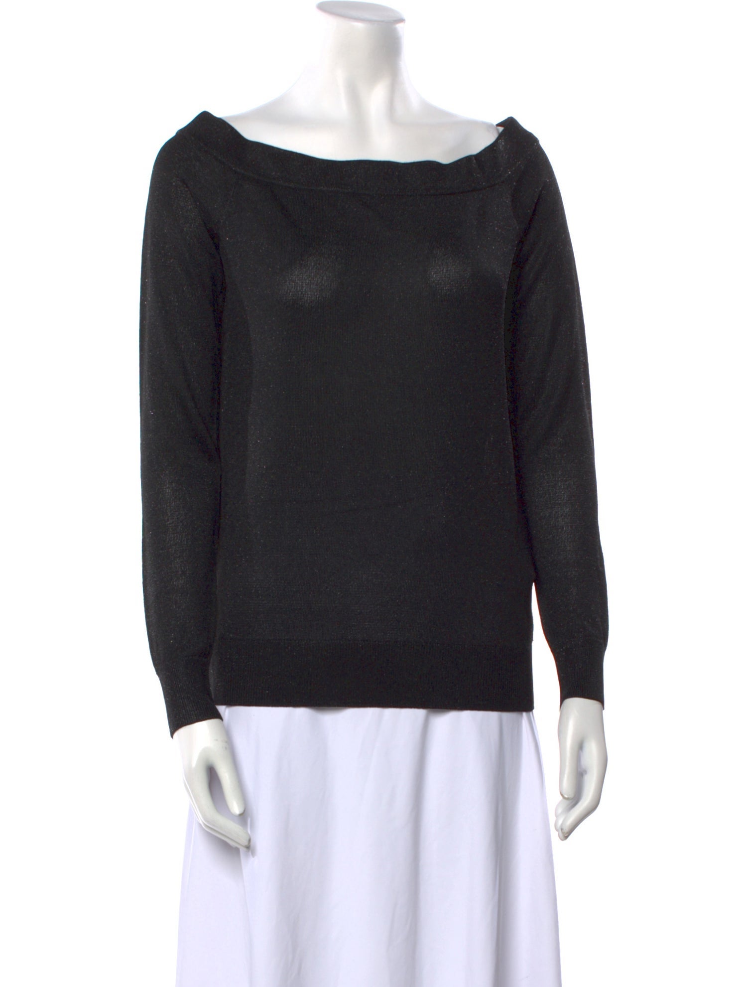 Michael Kors Collection Bateau Neckline Long Sleeve Sweatshirt