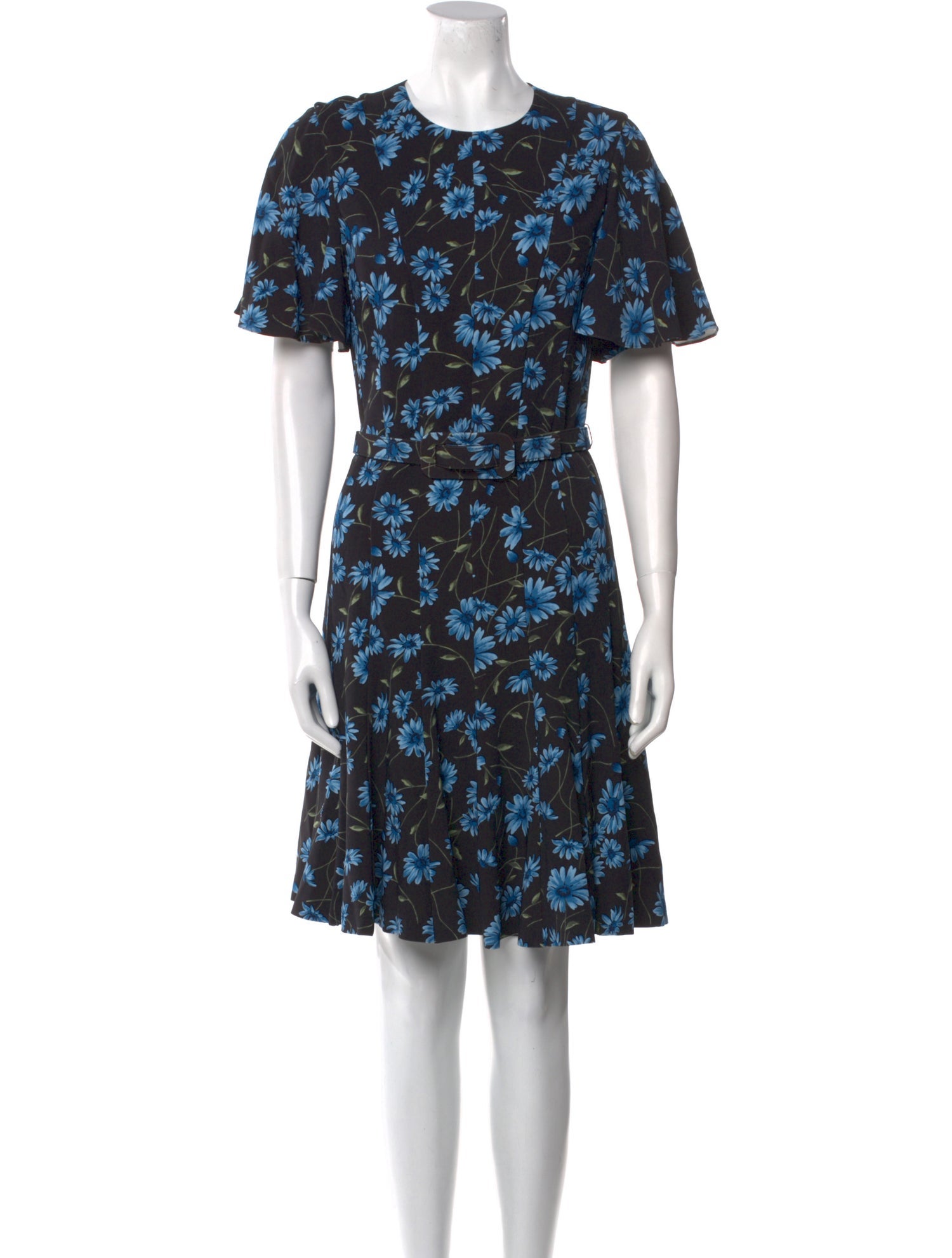 Michael Kors Collection Floral Print Knee-Length Dress