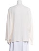 Michael Kors Collection Silk Mock Neck Button-Up Top
