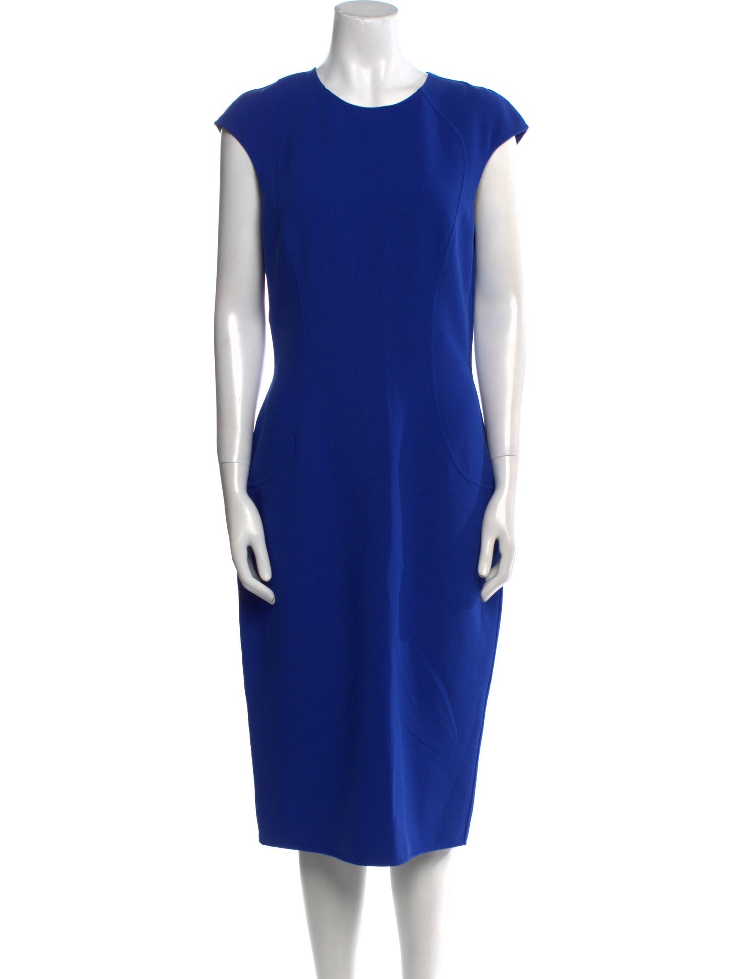 Michael Kors Collection Virgin Wool Midi Length Dress