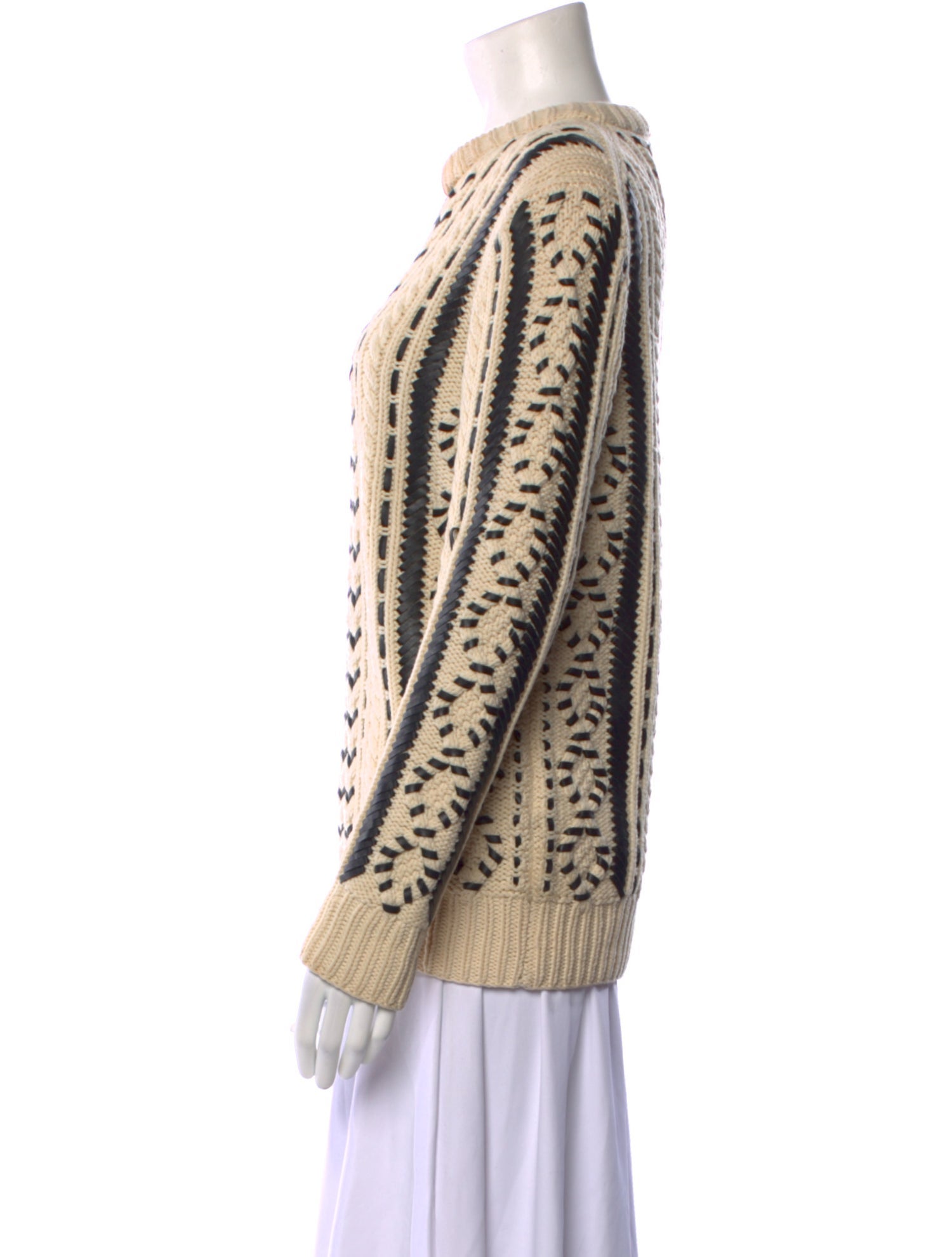 Michael Kors Collection Cashmere Printed Sweater