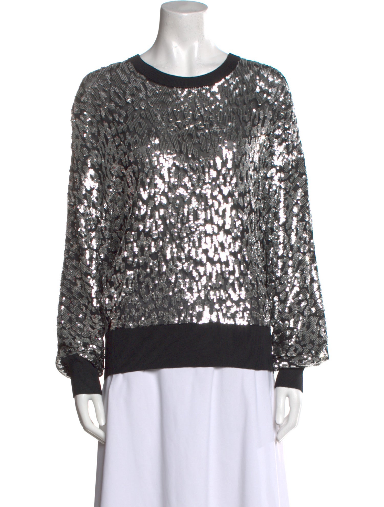 Michael Kors Collection Crew Neck Long Sleeve Sweatshirt