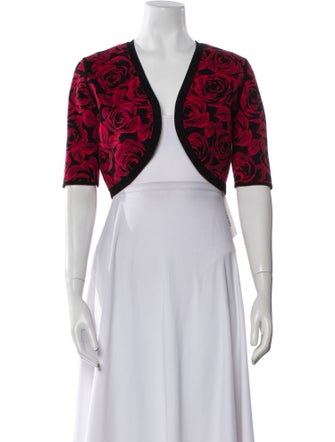 Michael Kors Collection Printed Open Front Sweater