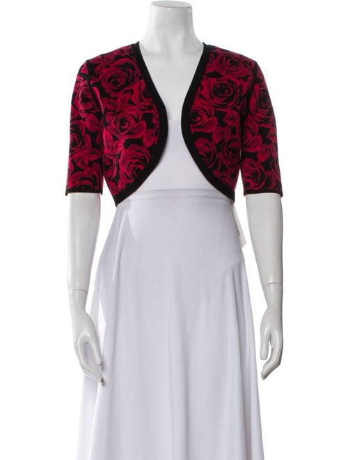 Michael Kors Collection Printed Open Front Sweater