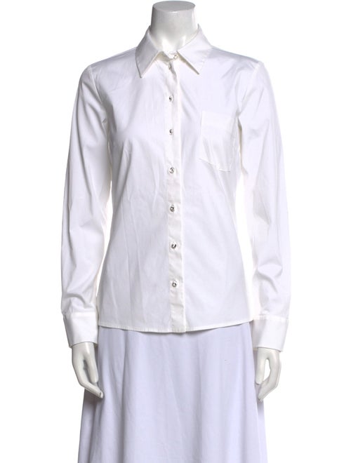 Michael Kors Collection Long Sleeve Button-Up Top