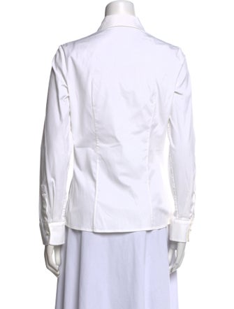 Michael Kors Collection Long Sleeve Button-Up Top