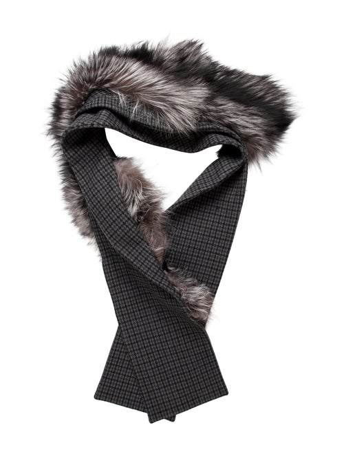 Michael Kors Collection Virgin Wool Houndstooth Print Scarf