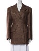 Michael Kors Collection Virgin Wool Tweed Pattern Coat