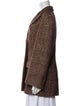Michael Kors Collection Virgin Wool Tweed Pattern Coat