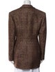 Michael Kors Collection Virgin Wool Tweed Pattern Coat