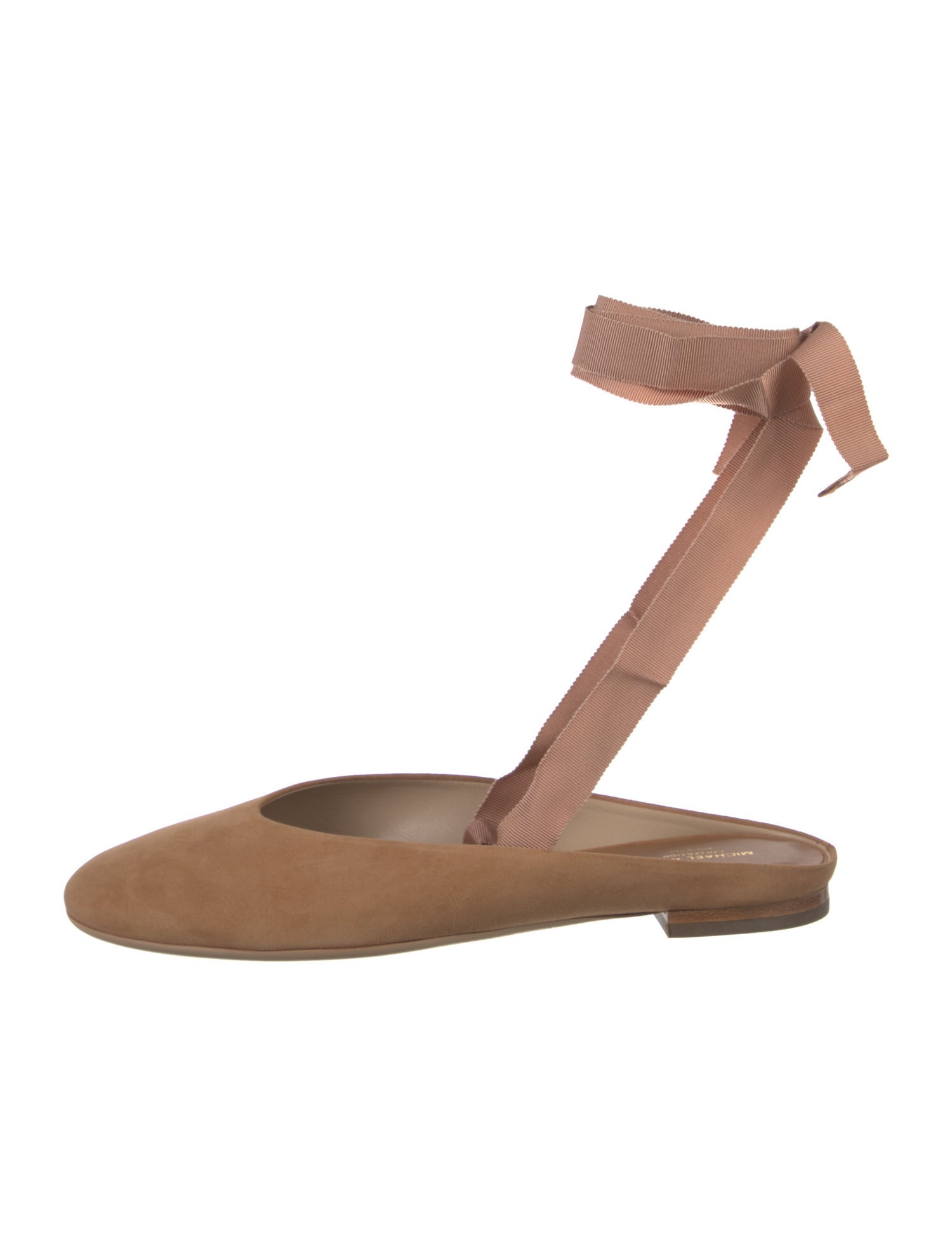 Michael Kors Collection Suede Grosgrain Trim Slingback Flats w/ Tags