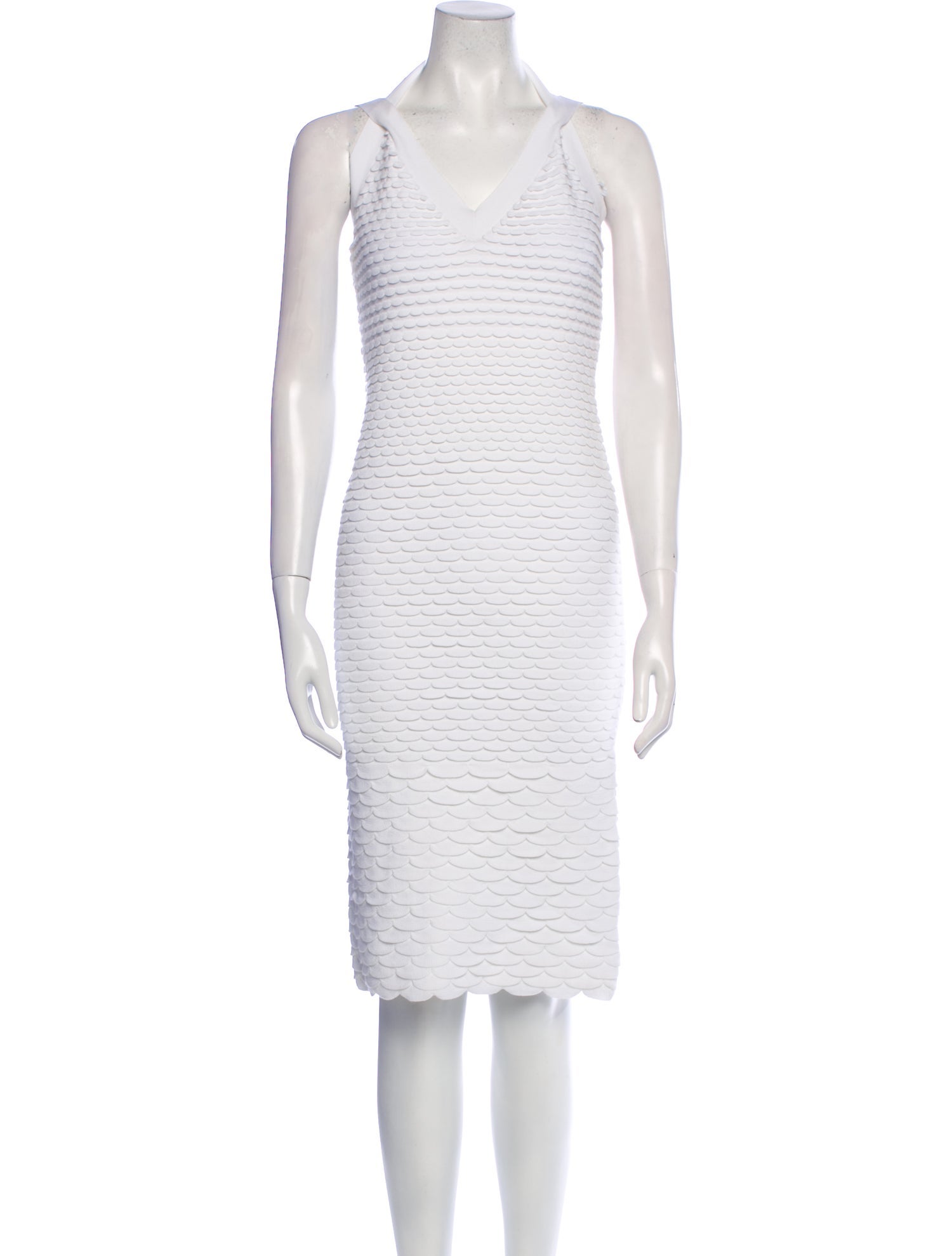 Michael Kors Collection V-Neck Knee-Length Dress