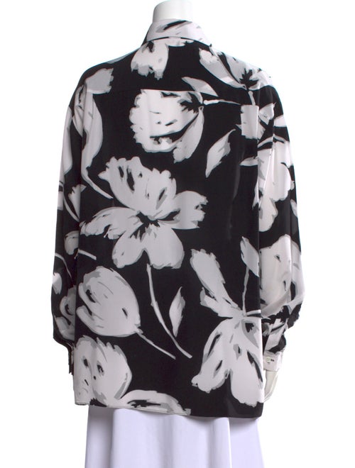 Michael Kors Collection Silk Printed Button-Up Top