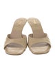 Michael Kors Collection Embossed Leather Slides