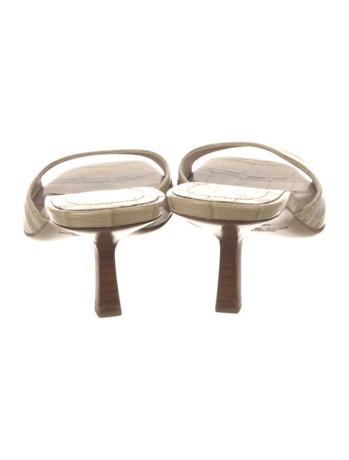 Michael Kors Collection Embossed Leather Slides