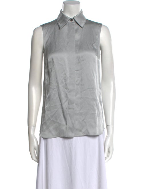 Michael Kors Collection Sleeveless Button-Up Top