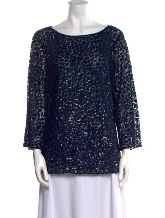 Michael Kors Collection Sequin Printed Blouse