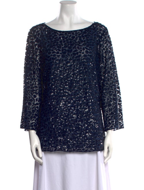 Michael Kors Collection Sequin Printed Blouse