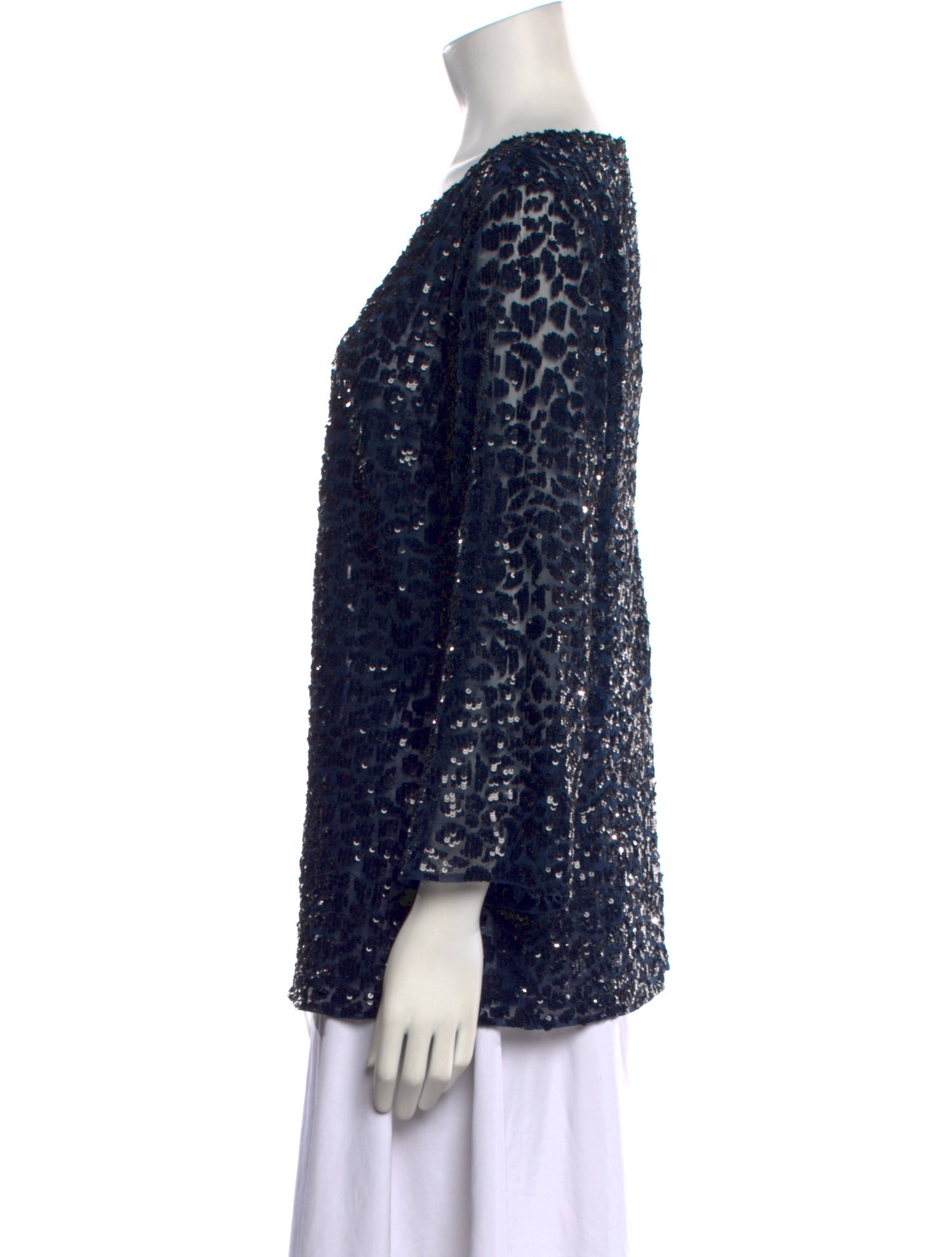 Michael Kors Collection Sequin Printed Blouse