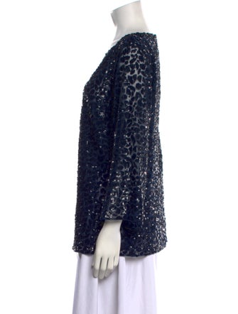 Michael Kors Collection Sequin Printed Blouse