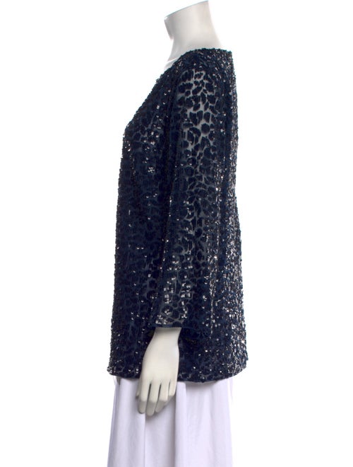 Michael Kors Collection Sequin Printed Blouse