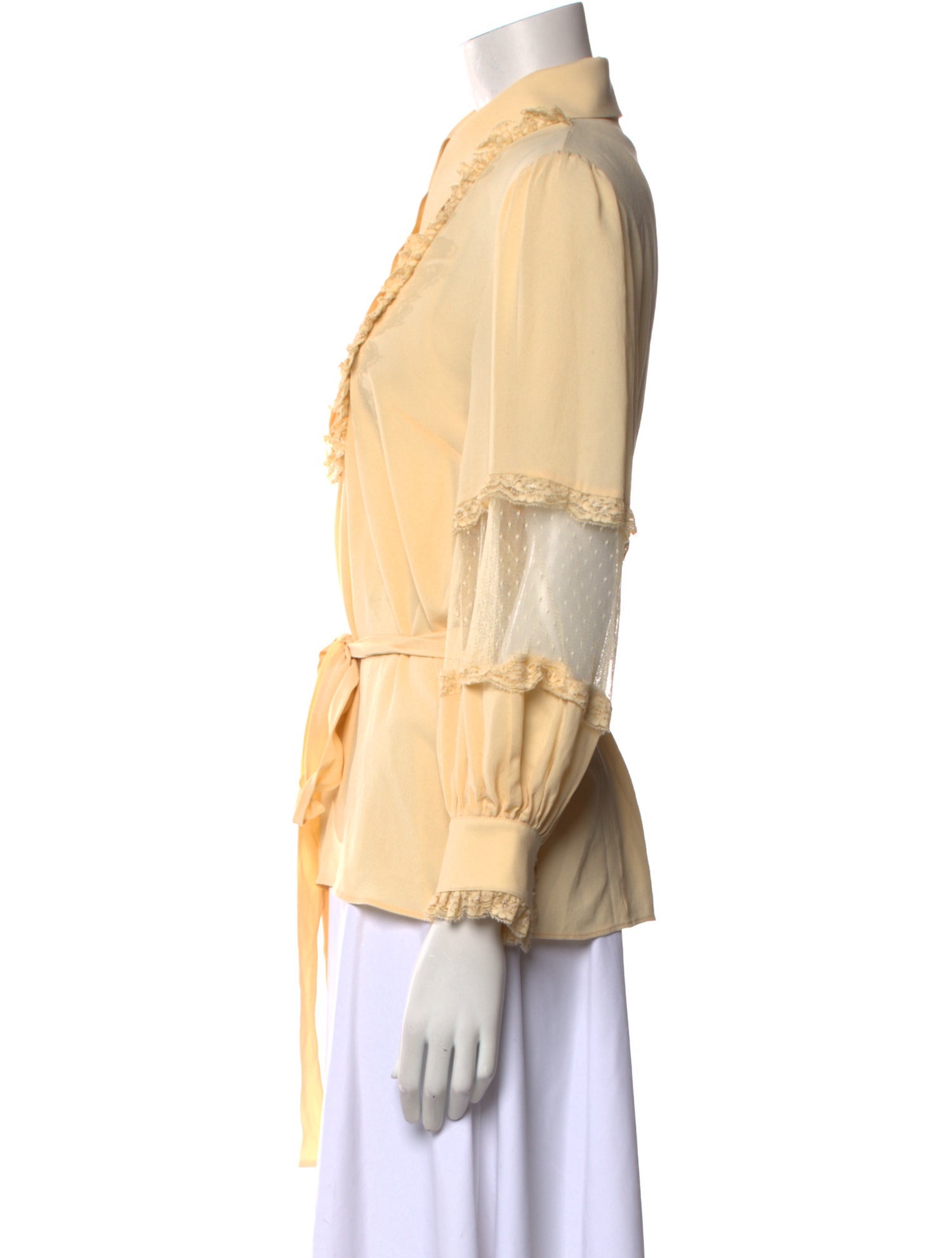 Michael Kors Collection Silk Three-Quarter Sleeve Blouse