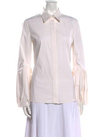 Michael Kors Collection Long Sleeve Button-Up Top