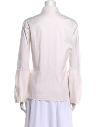 Michael Kors Collection Long Sleeve Button-Up Top