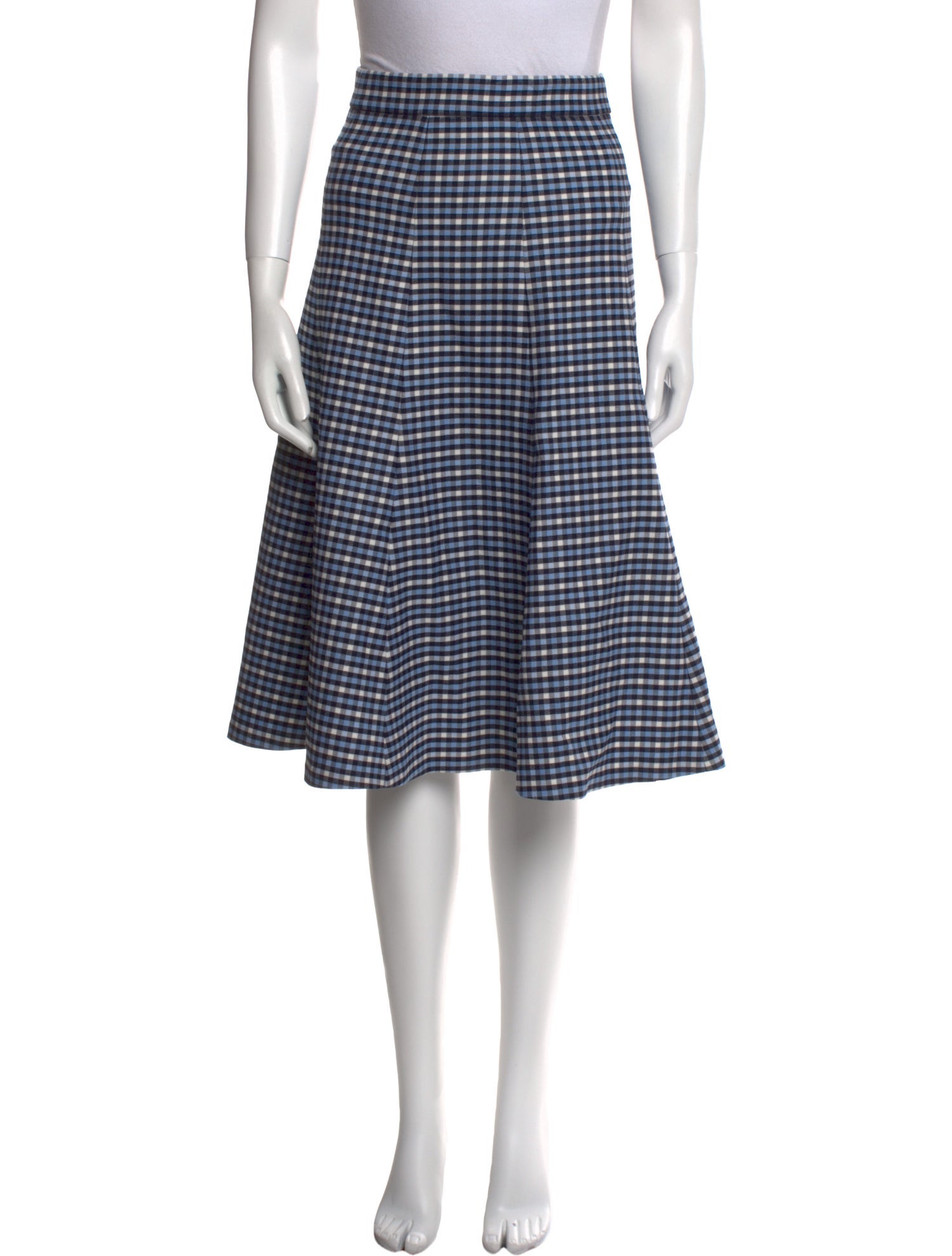 Michael Kors Collection Plaid Print Knee-Length Skirt
