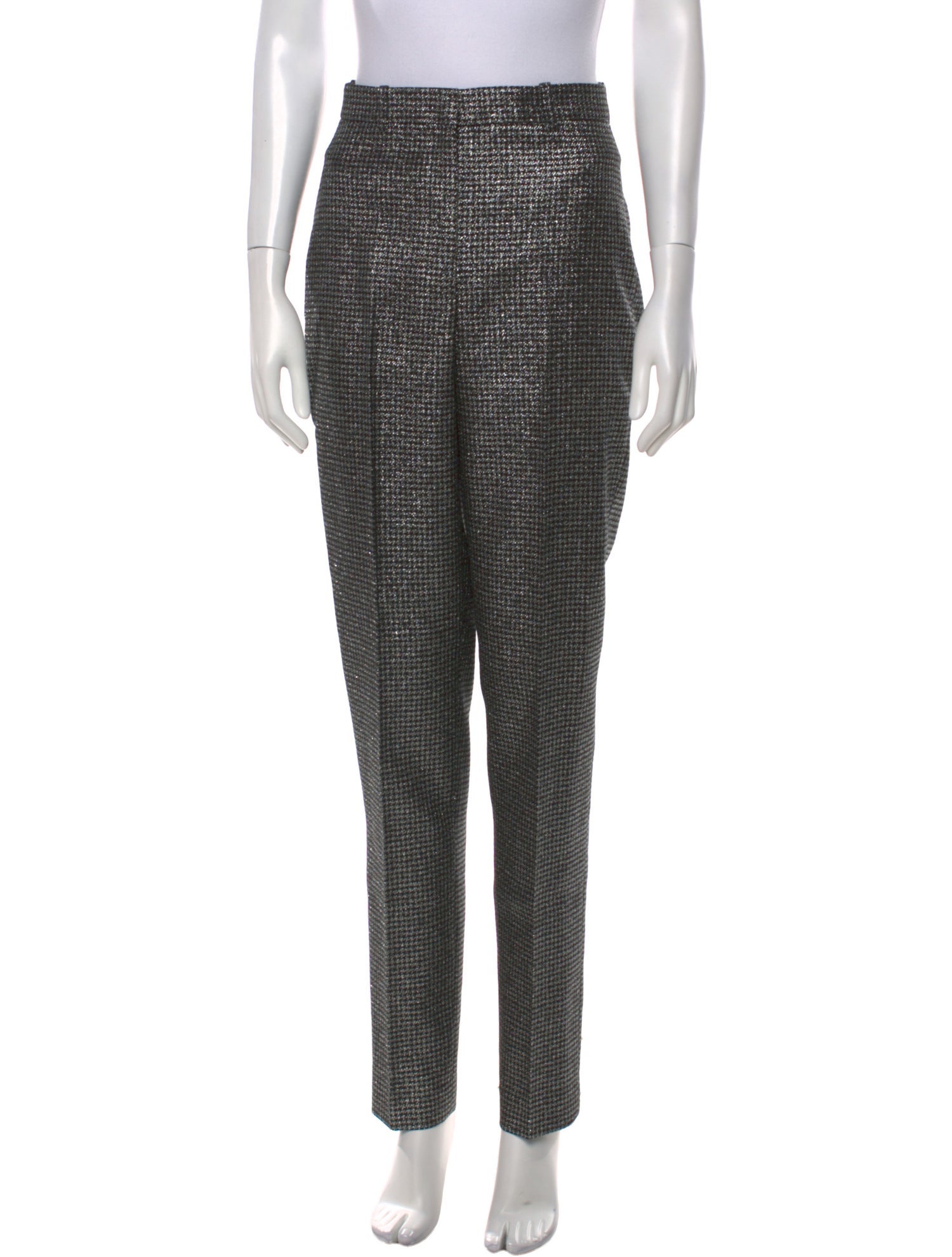Michael Kors Collection Houndstooth Print Straight Leg Pants