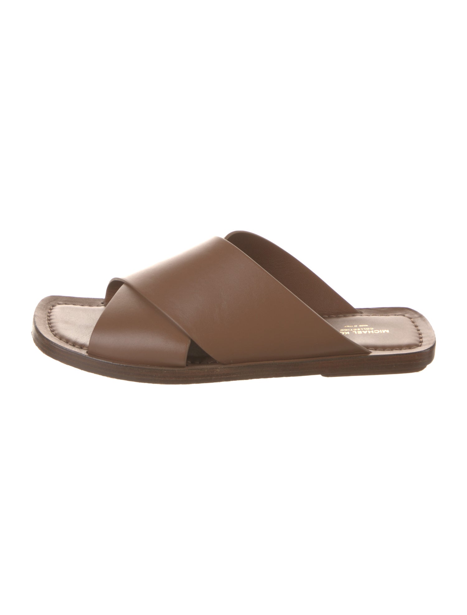 Michael Kors Collection Leather Slides