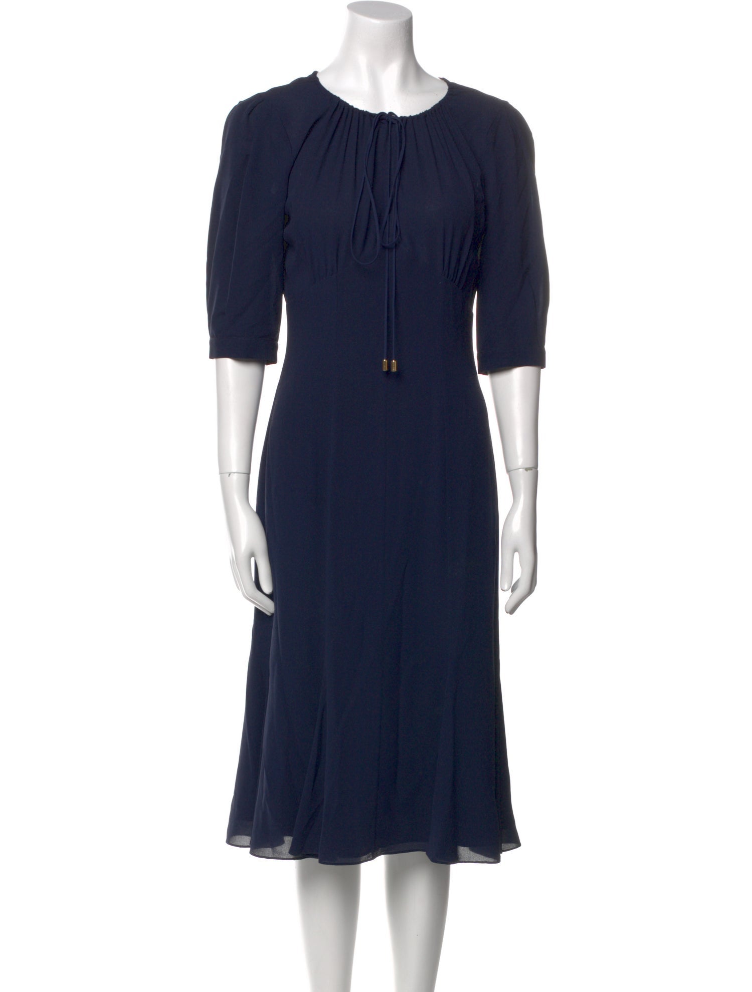 Michael Kors Collection Crew Neck Midi Length Dress