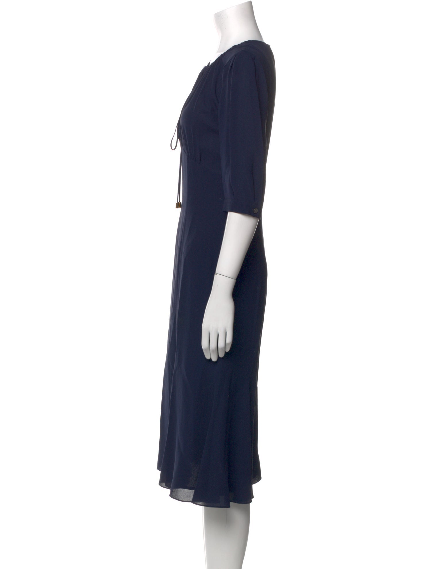 Michael Kors Collection Crew Neck Midi Length Dress