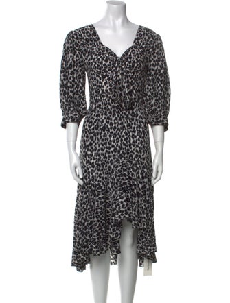 Michael Kors Collection Silk Midi Length Dress