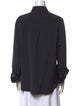 Michael Kors Collection Silk Long Sleeve Button-Up Top