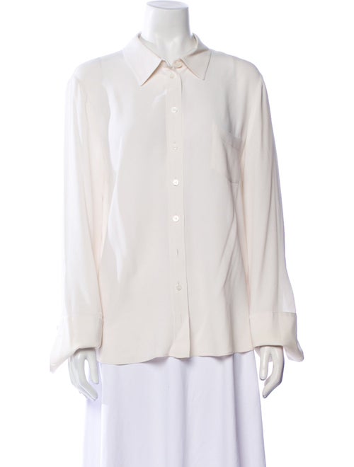 Michael Kors Collection Long Sleeve Button-Up Top