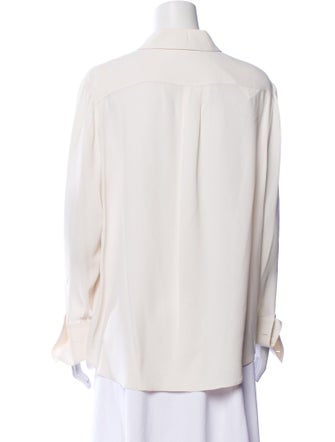 Michael Kors Collection Long Sleeve Button-Up Top