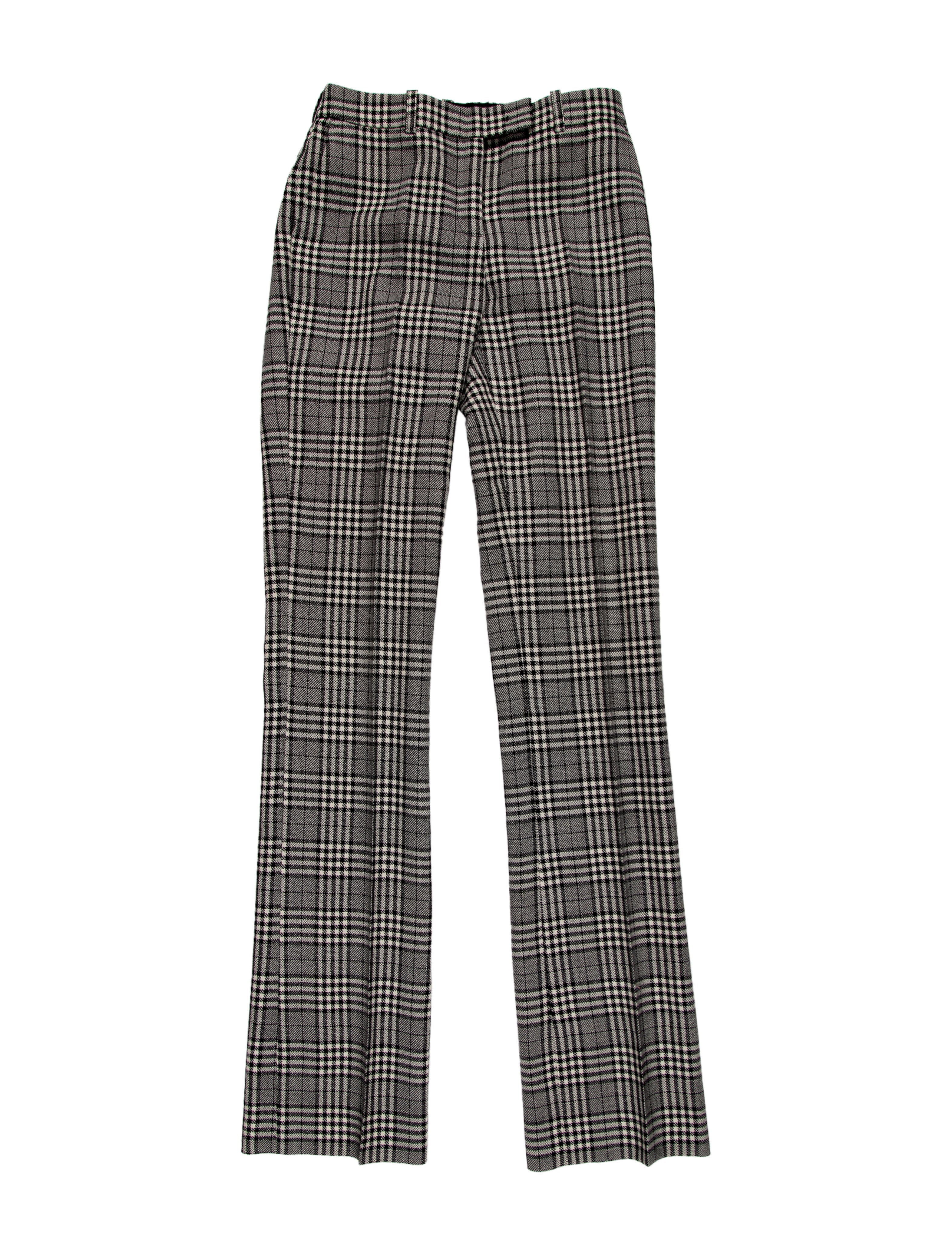 Michael Kors Collection Plaid Print Straight Leg Pants