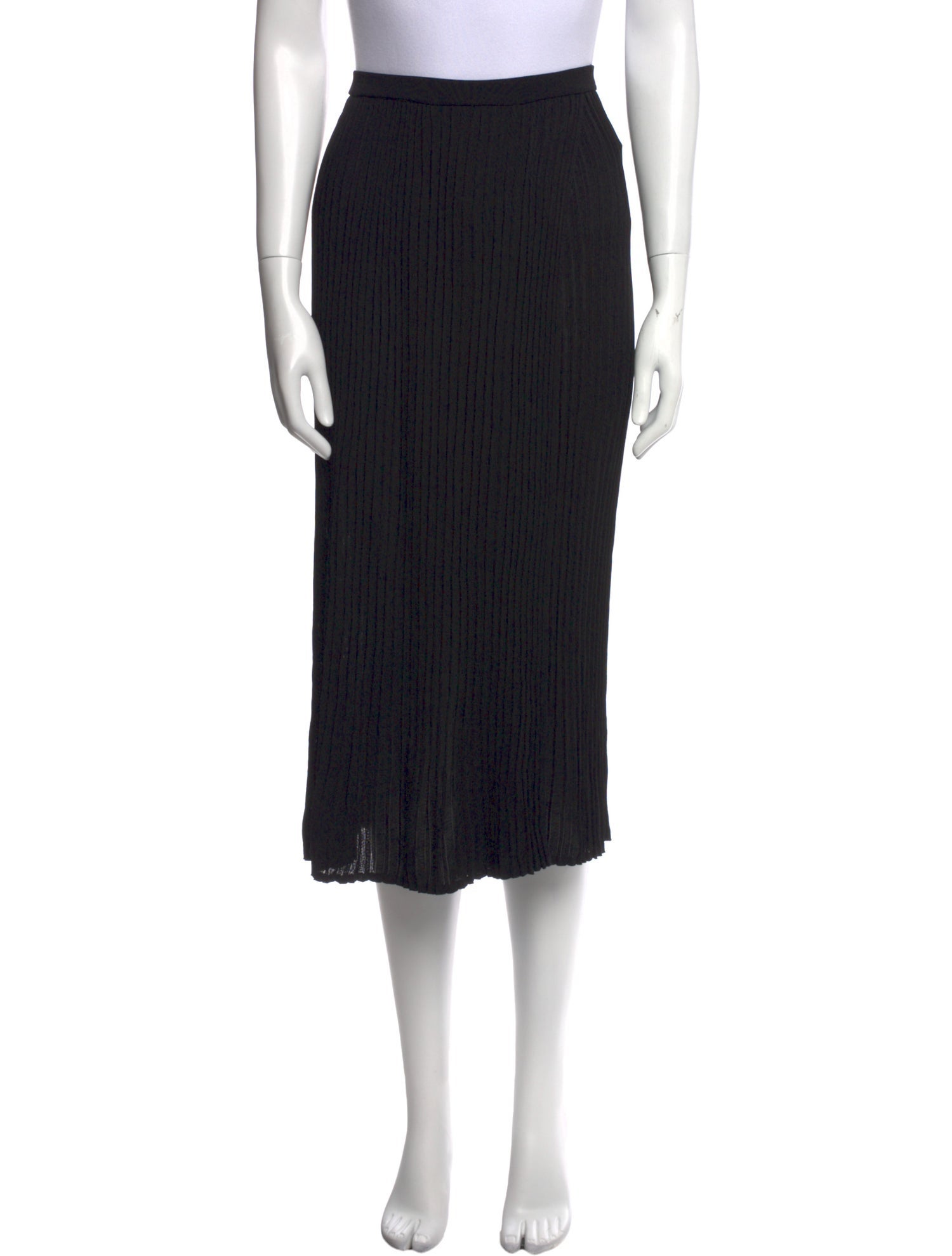 Michael Kors Collection Pleated Accents Midi Length Skirt