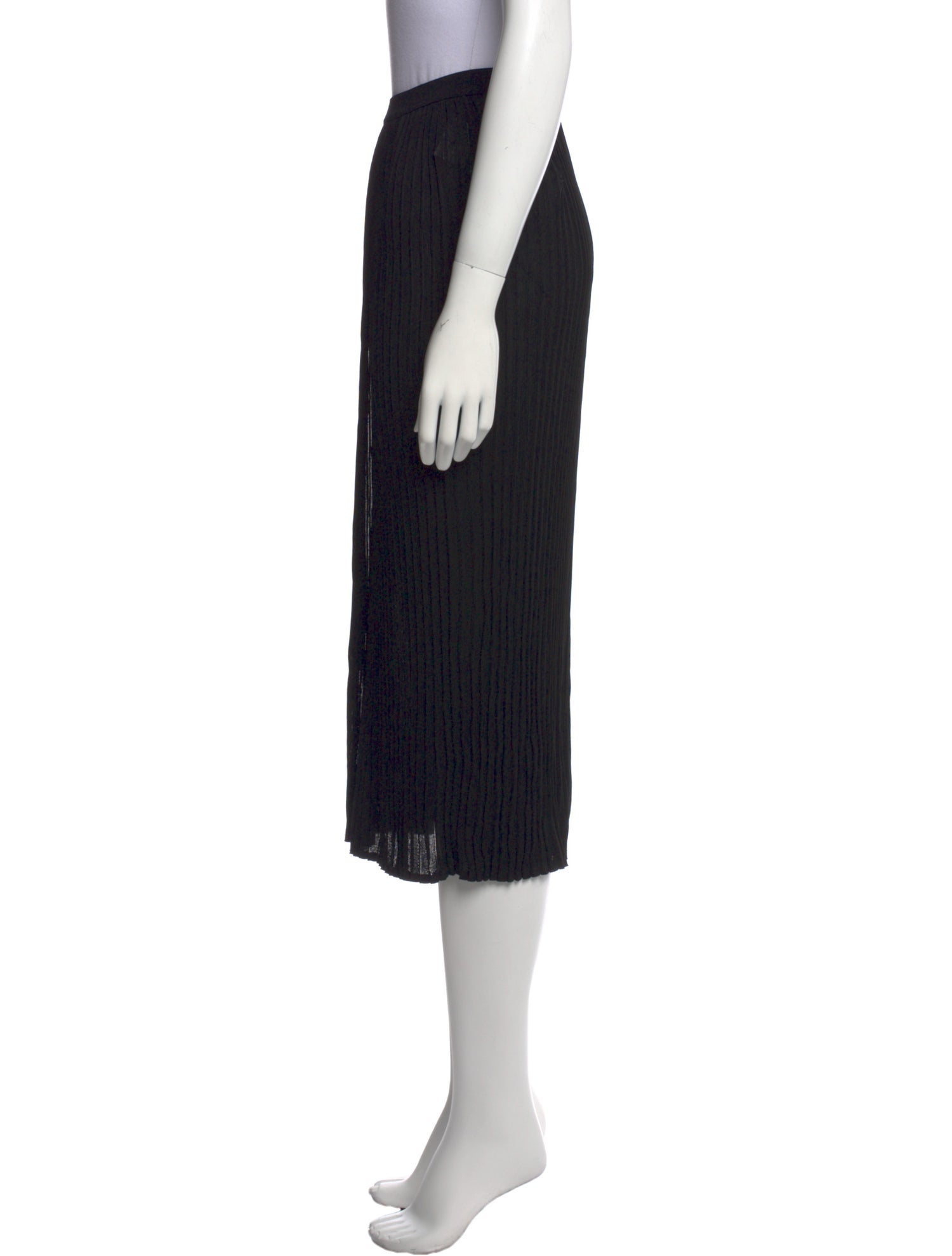 Michael Kors Collection Pleated Accents Midi Length Skirt