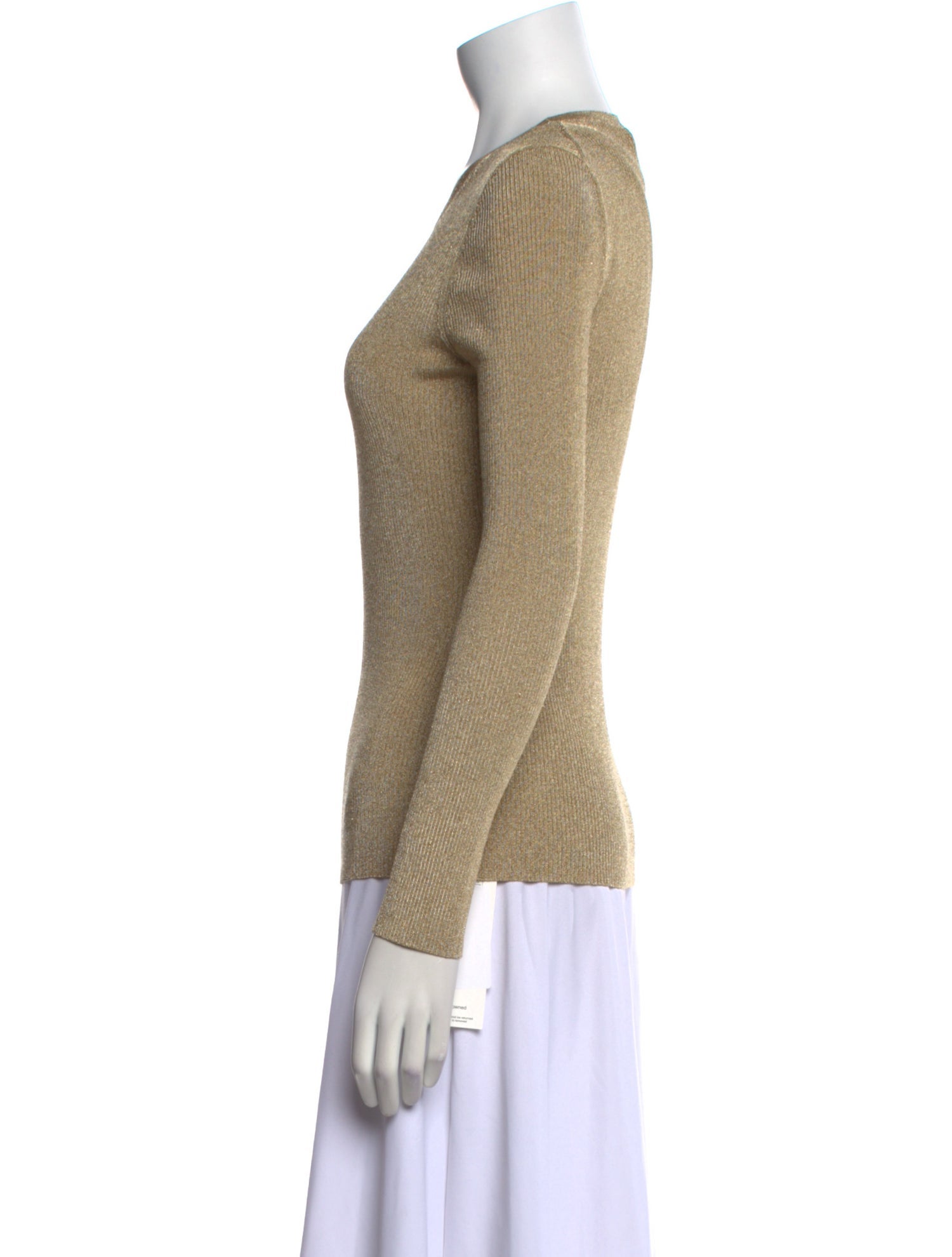 Michael Kors Collection Scoop Neck Long Sleeve Top