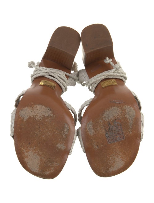 Michael Kors Collection Leather Animal Print Gladiator Sandals