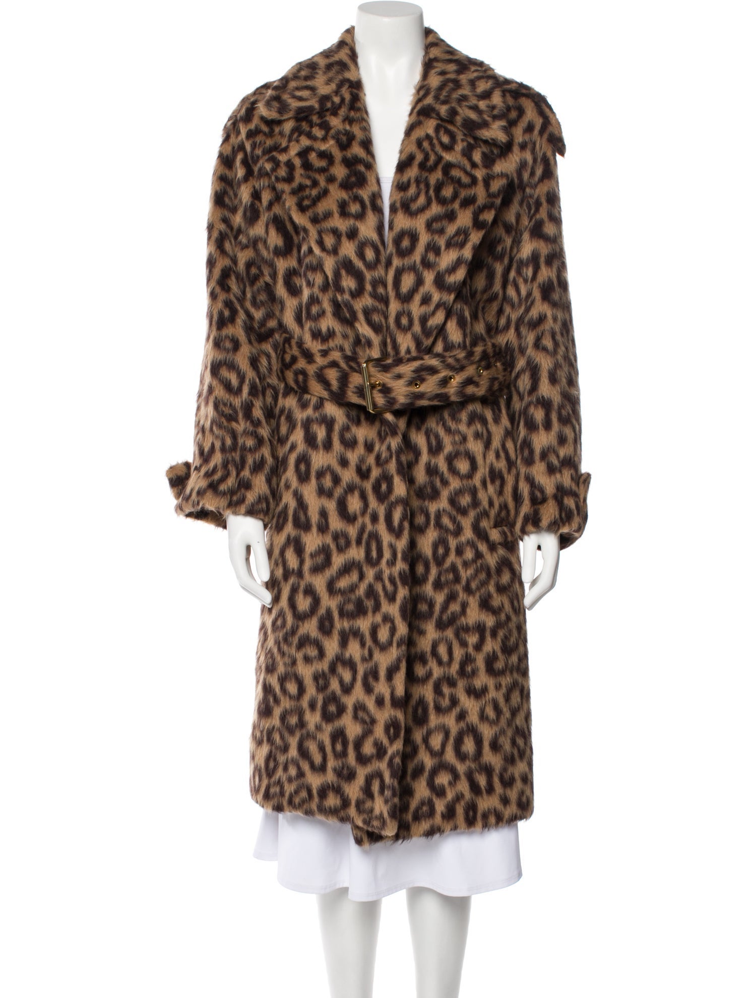 Michael Kors Collection Animal Print Faux Fur Coat