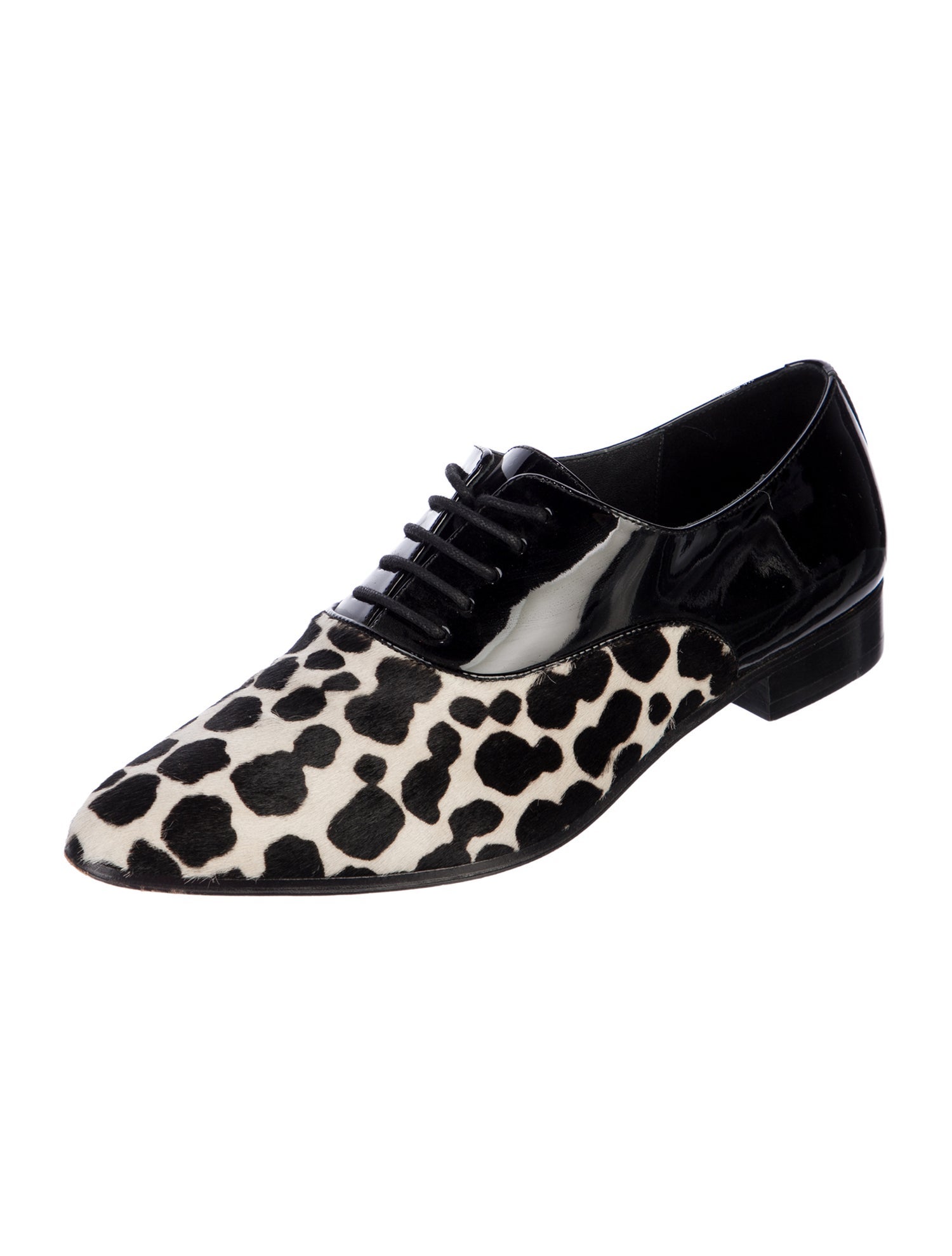 Michael Kors Collection Ponyhair Animal Print Oxfords