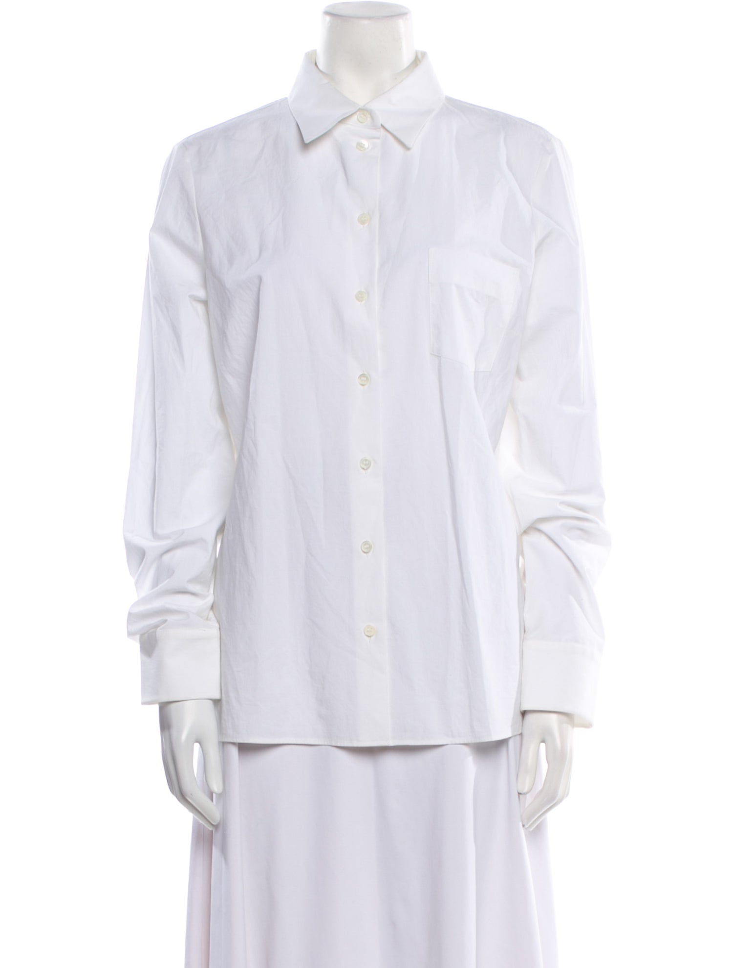 Michael Kors Collection Long Sleeve Button-Up Top