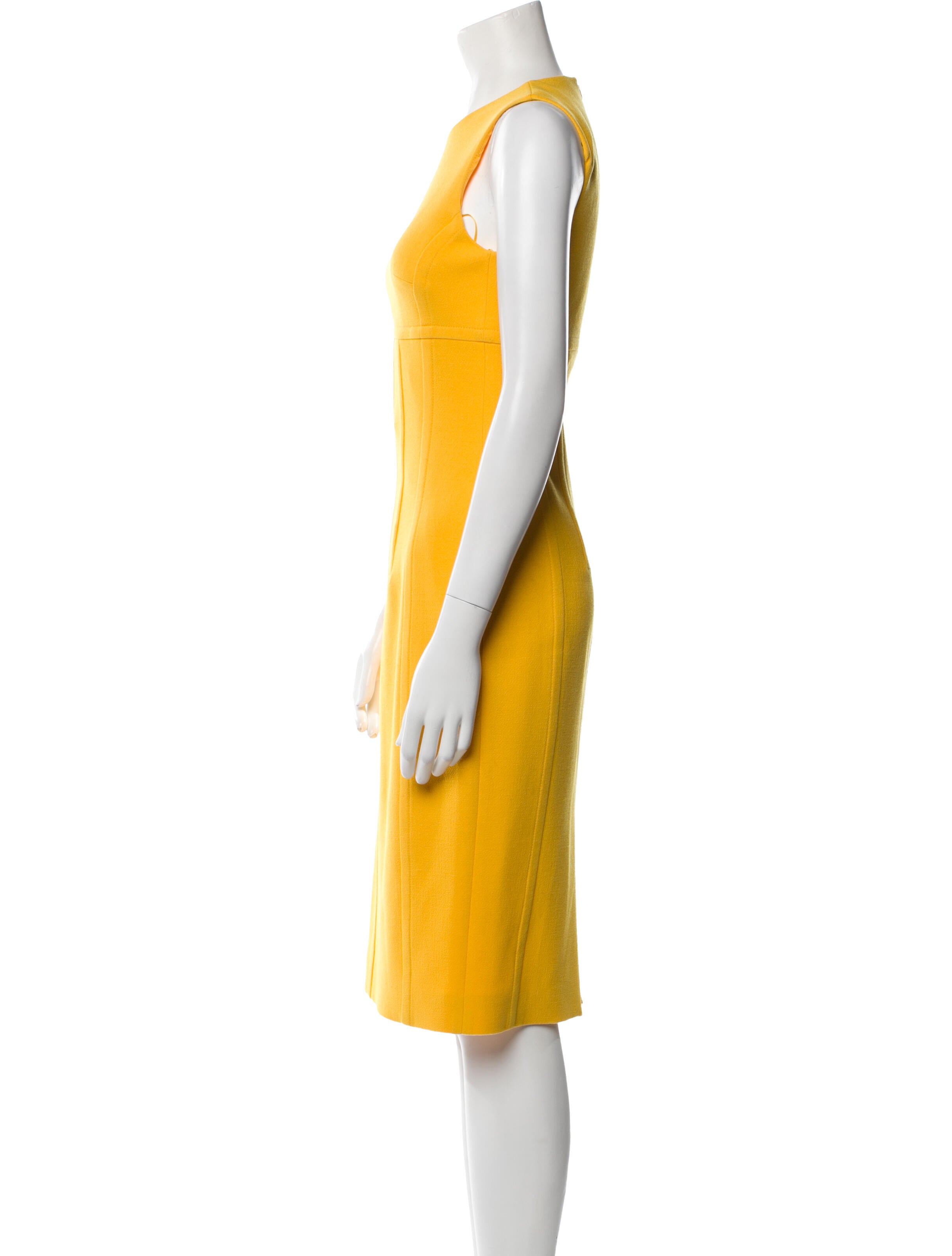 Michael Kors Collection Virgin Wool Midi Length Dress